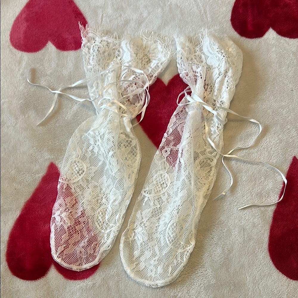 Elegant White Lace Women's socks